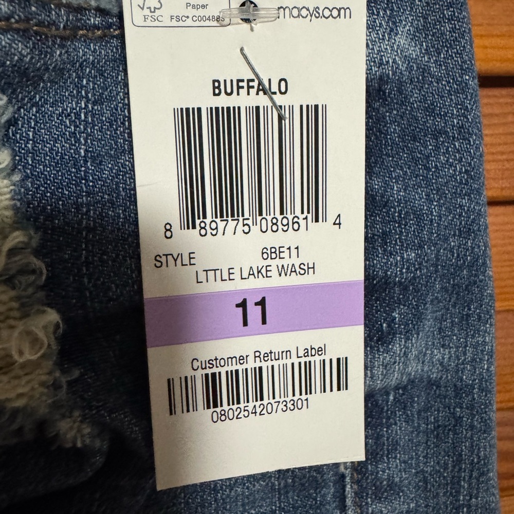 American Rag Jean Ripped Blue Shorts - Picture 3 of 6